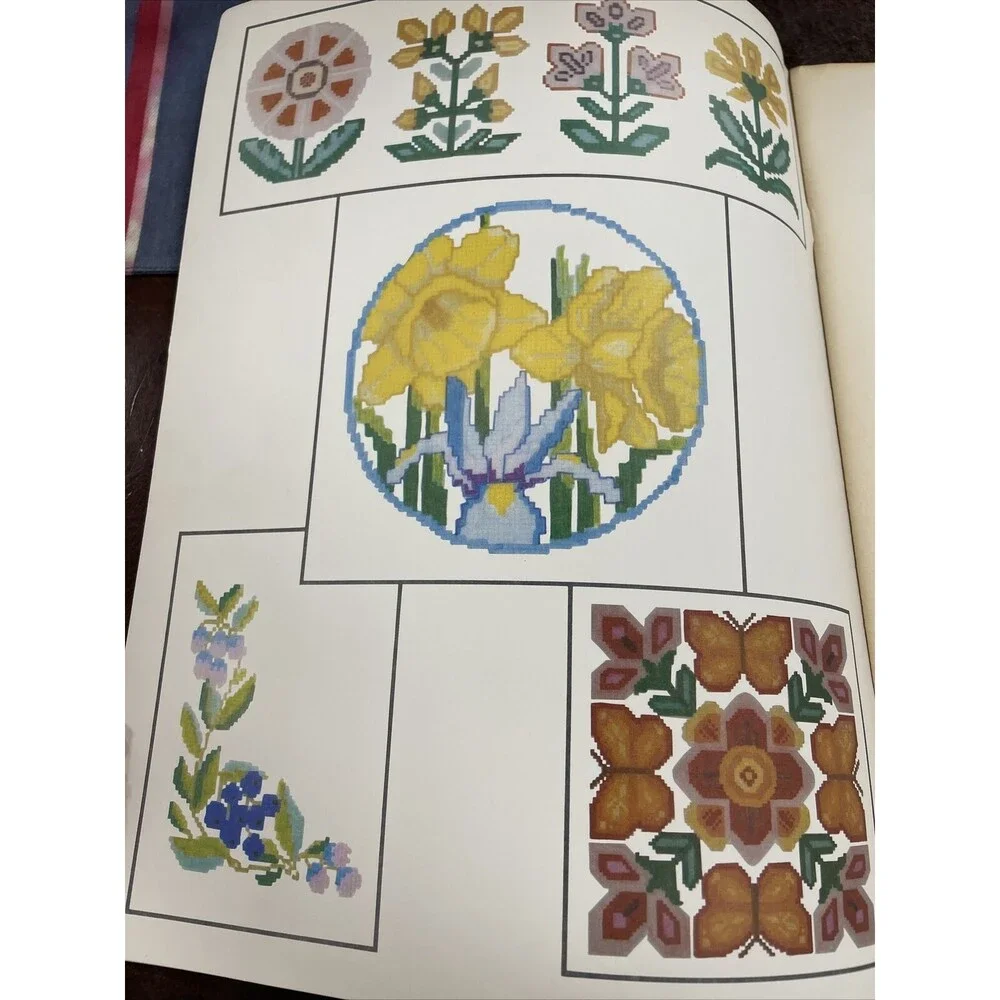 Vintage 1982 Designs For Counted Cross Stitch Booklet Crafts from Current Inc